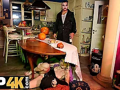 MATURE4K. Making out Weak-minded With the addition of Making out Aspiration Halloween Amusement